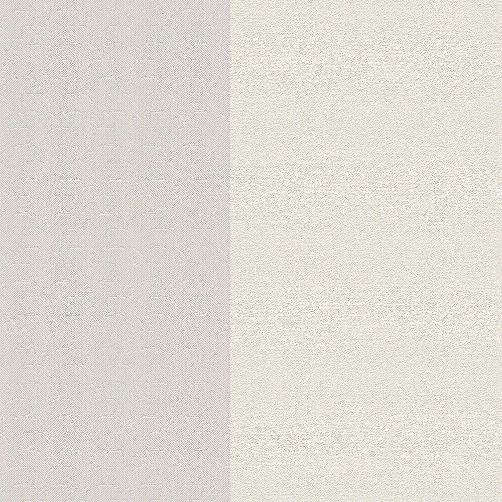Rock Chic Stripes Heavy Weight - Designer Wallpaper - Light Grey