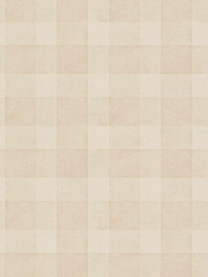 Bistro Plaid - Checkered Wallpaper - Cream
