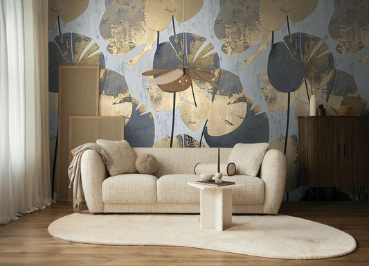 The Wall 4 - Hybrid Wallpaper Mural - Glamour Leaf