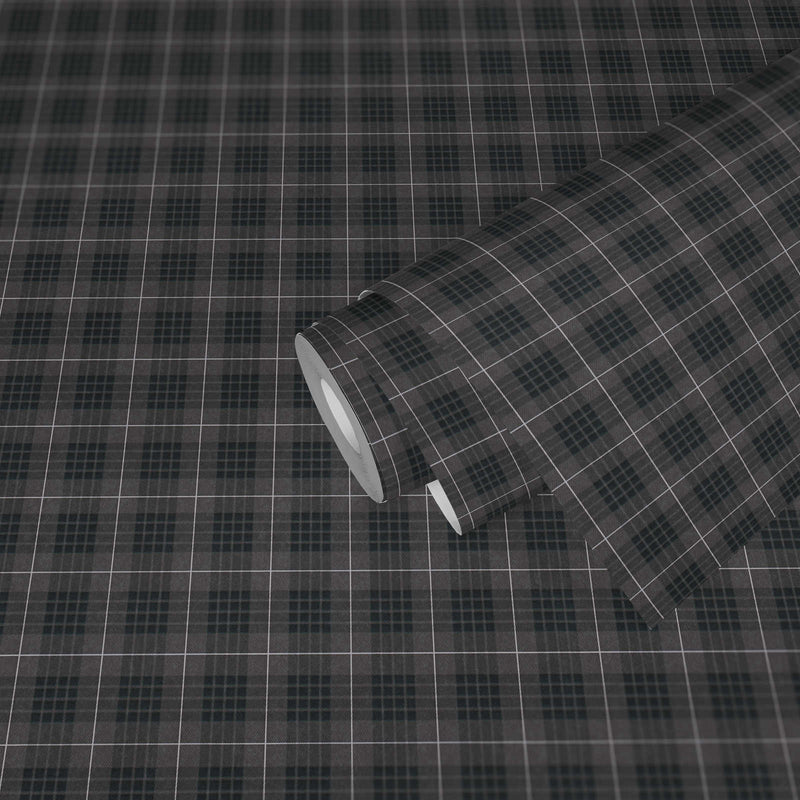 Tartan The Wallpaper - Dark Grey