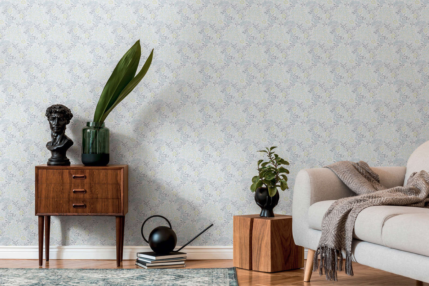 Seaweed Wallpaper - Green/Grey