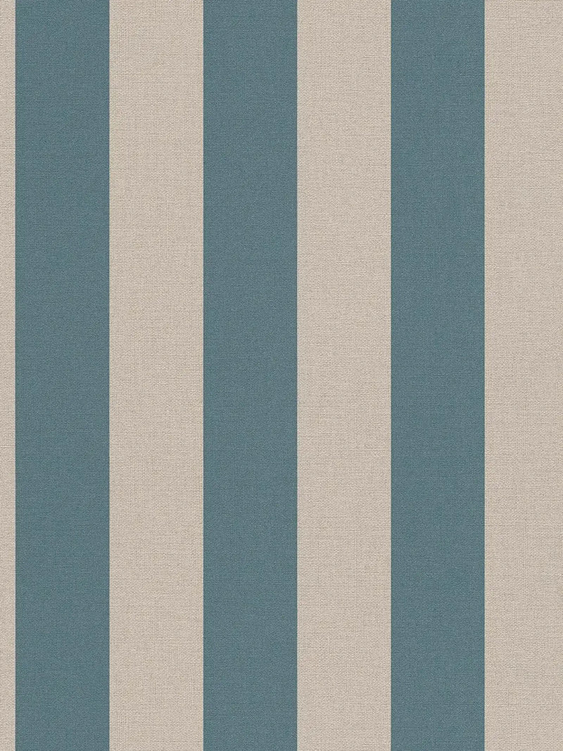 Bold Bands - Stripe Wallpaper - Blue