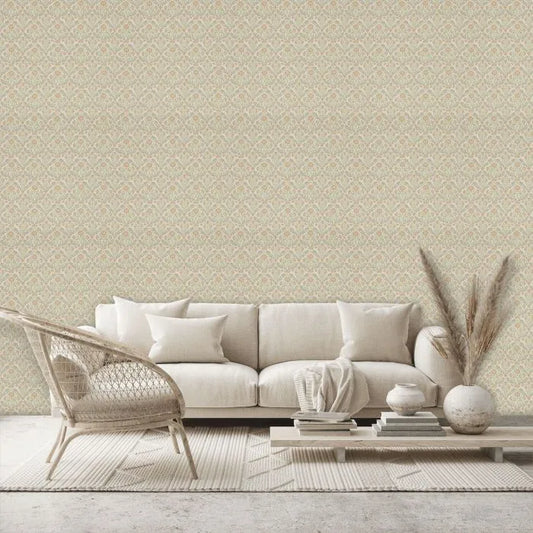 Bellflowers Wallpaper - Morris - Saffron/Olive