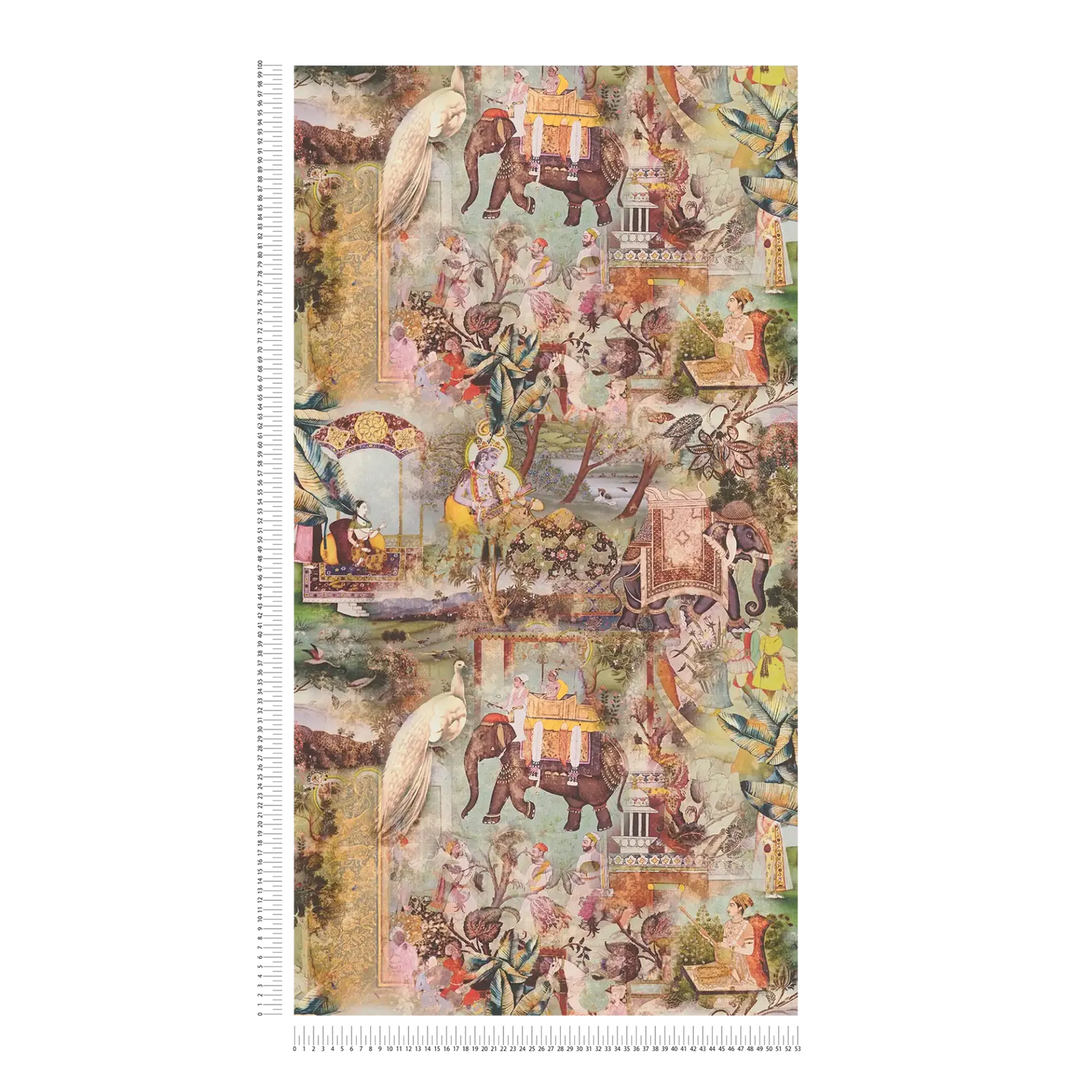 Elephant Parade – Vintage Wallpaper – Brown