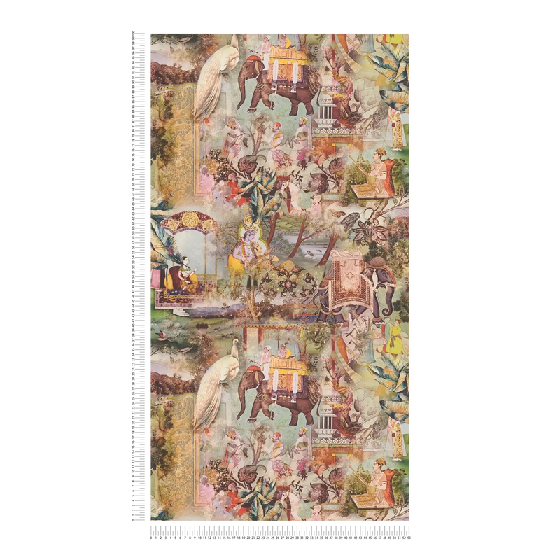 Elephant Parade – Vintage Wallpaper – Brown
