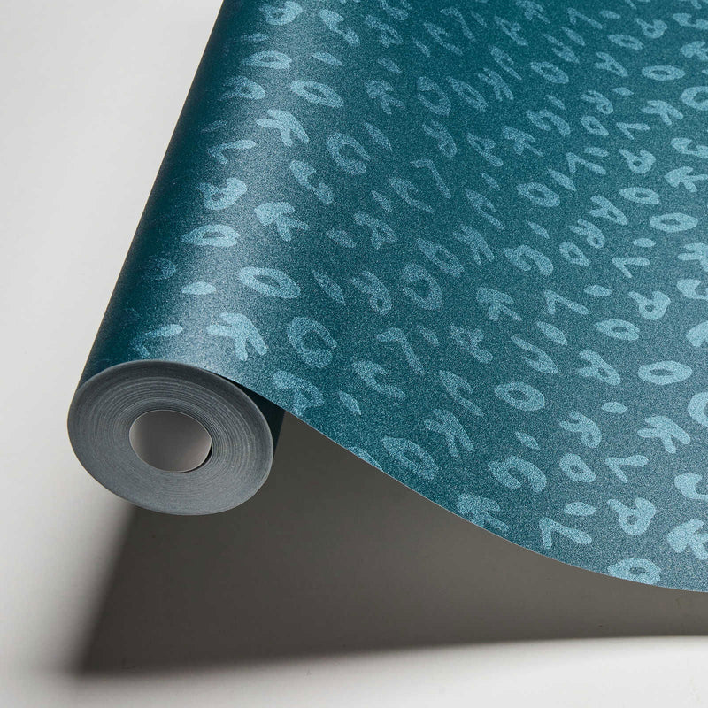Leopard - Karl Lagerfeld Wallpaper - Teal