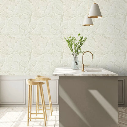 Acanthus by Morris Wallpaper - Chalk