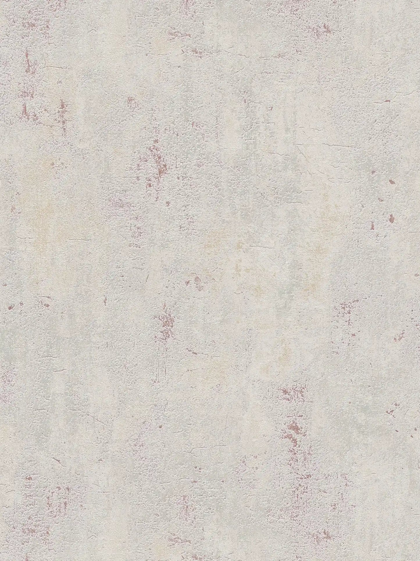 New York Plaster Wallpaper - Beige/Grey/Red