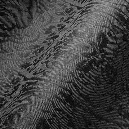 Textured Damask Textured Wallpaper - Grey/Black