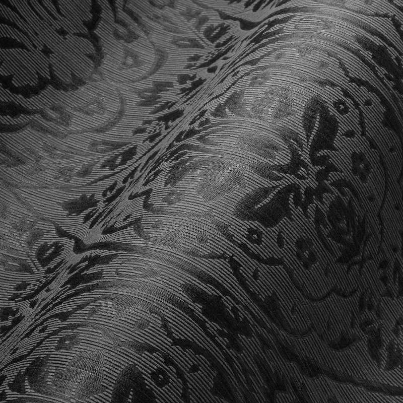 Textured Damask Textured Wallpaper - Brown/Black