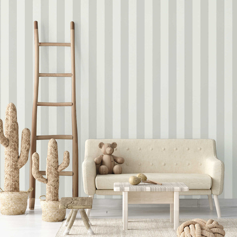 Vinyl Stripes Wallpaper - Grey