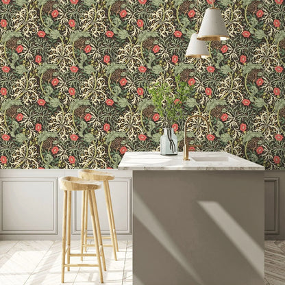 Seaweed Garden Wallpaper - Ohpopsi - Slate Mix
