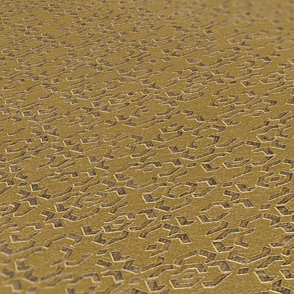 Marrakesh Hall Wallpaper - Metallic Gold