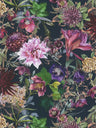 Floral Trails Wallpaper - Black + Pink