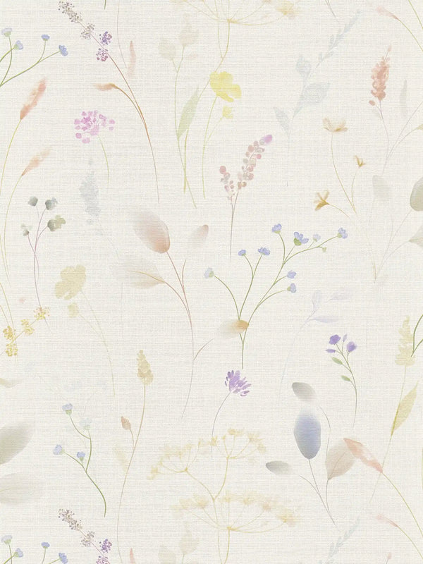 Sample – Wisp Wildflower Wallpaper – Natural