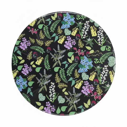 Abel Tasman Forest Green Glass Art - White Background