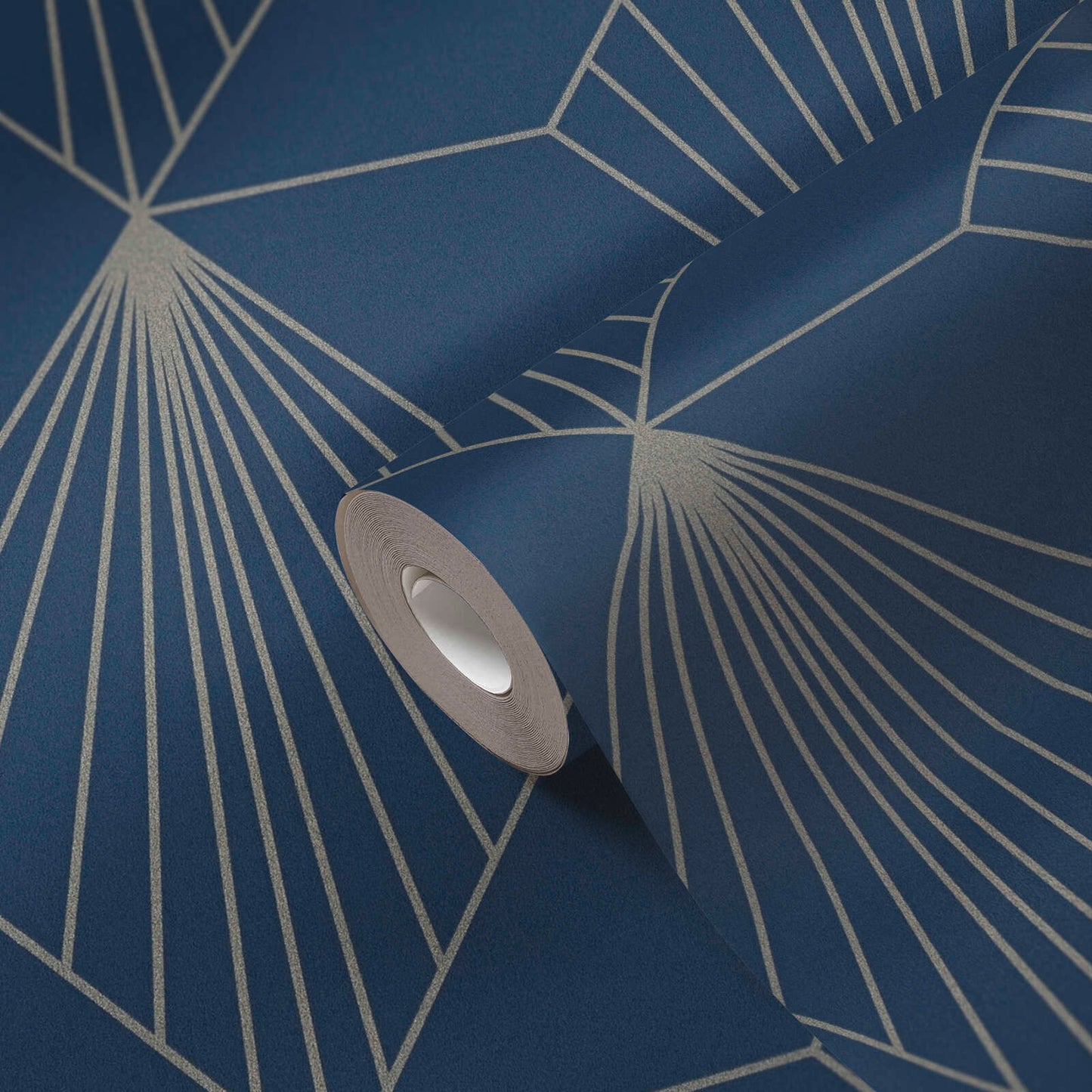 French Affair Wallpaper - Blue Gold