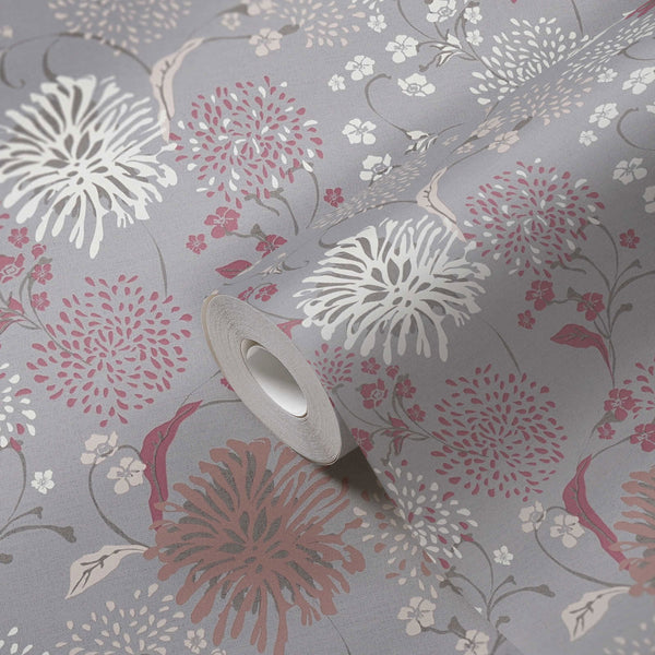 Sample - Bloom Wallpaper - House of Turnowsky - Grey/White