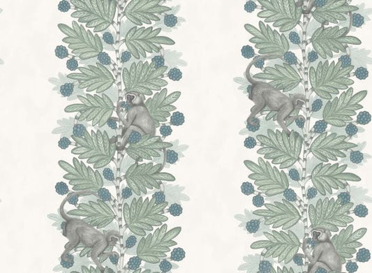 Acacia Monkey Wallpaper - Blue