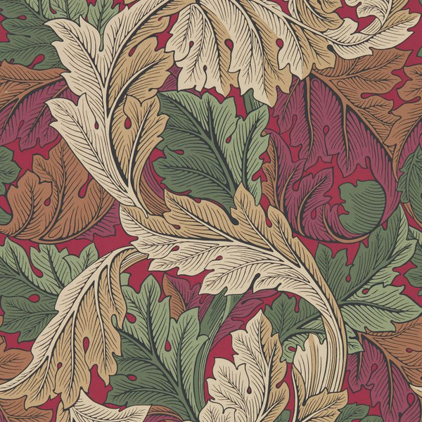 Sample - Acanthus by Morris Wallpaper - Madder/Thyme