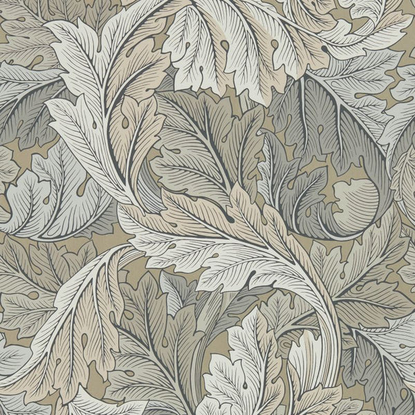 Sample - Acanthus by Morris Wallpaper - Manilla/Stone
