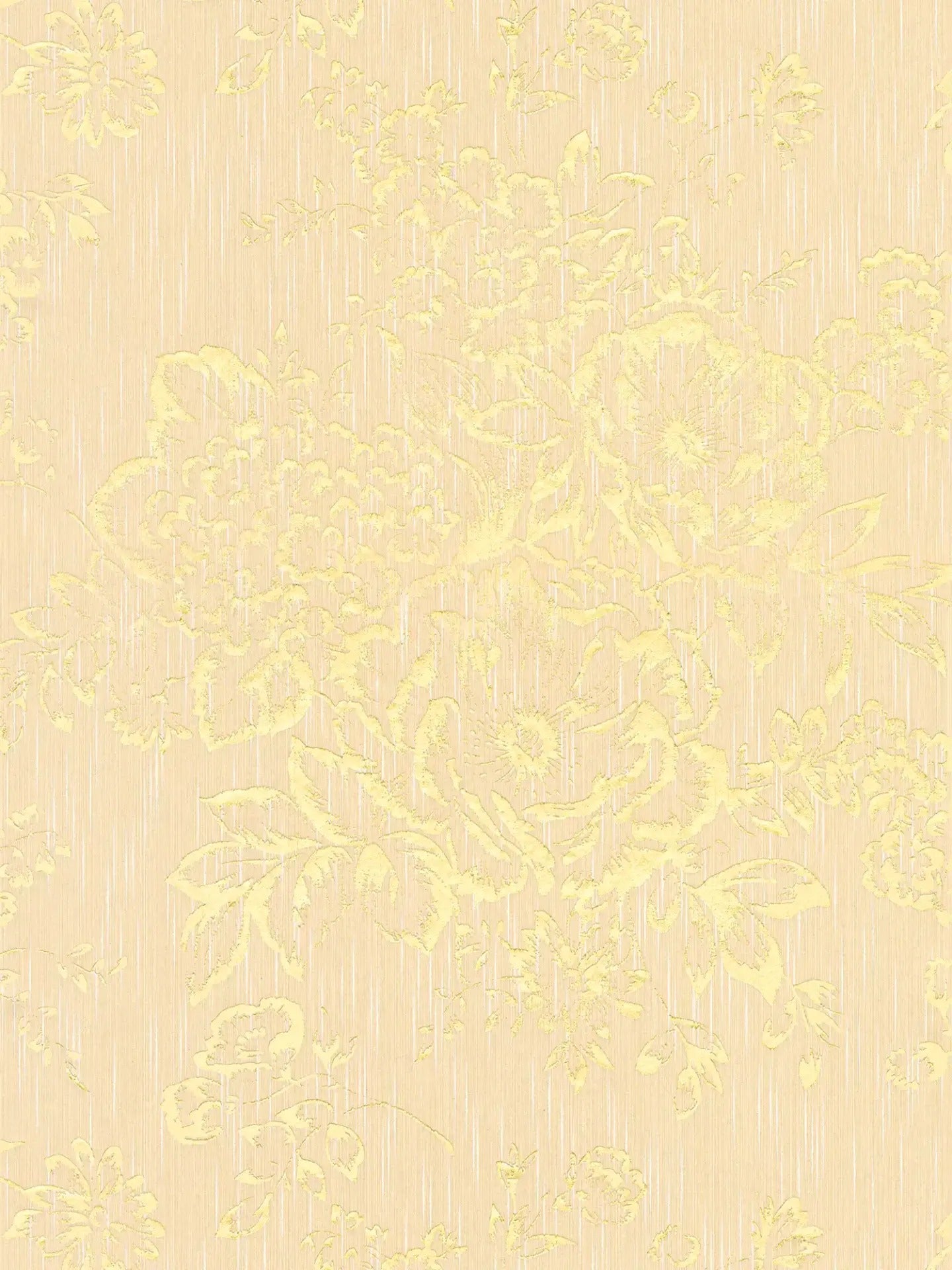 Textile Flower Wallpaper - Architects Paper - Metallic Silk - Gold - Discontinuing