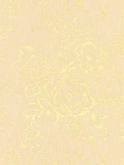 Textile Flower Wallpaper - Architects Paper - Metallic Silk - Gold - Discontinuing
