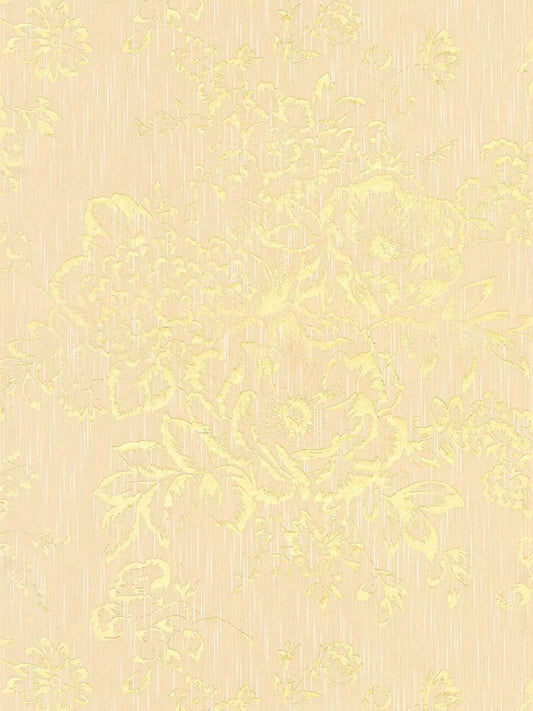 Textile Flower Wallpaper - Architects Paper - Metallic Silk - Gold - Discontinuing