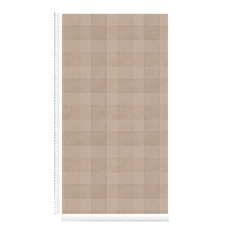 Bistro Plaid - Checkered Wallpaper - Brown