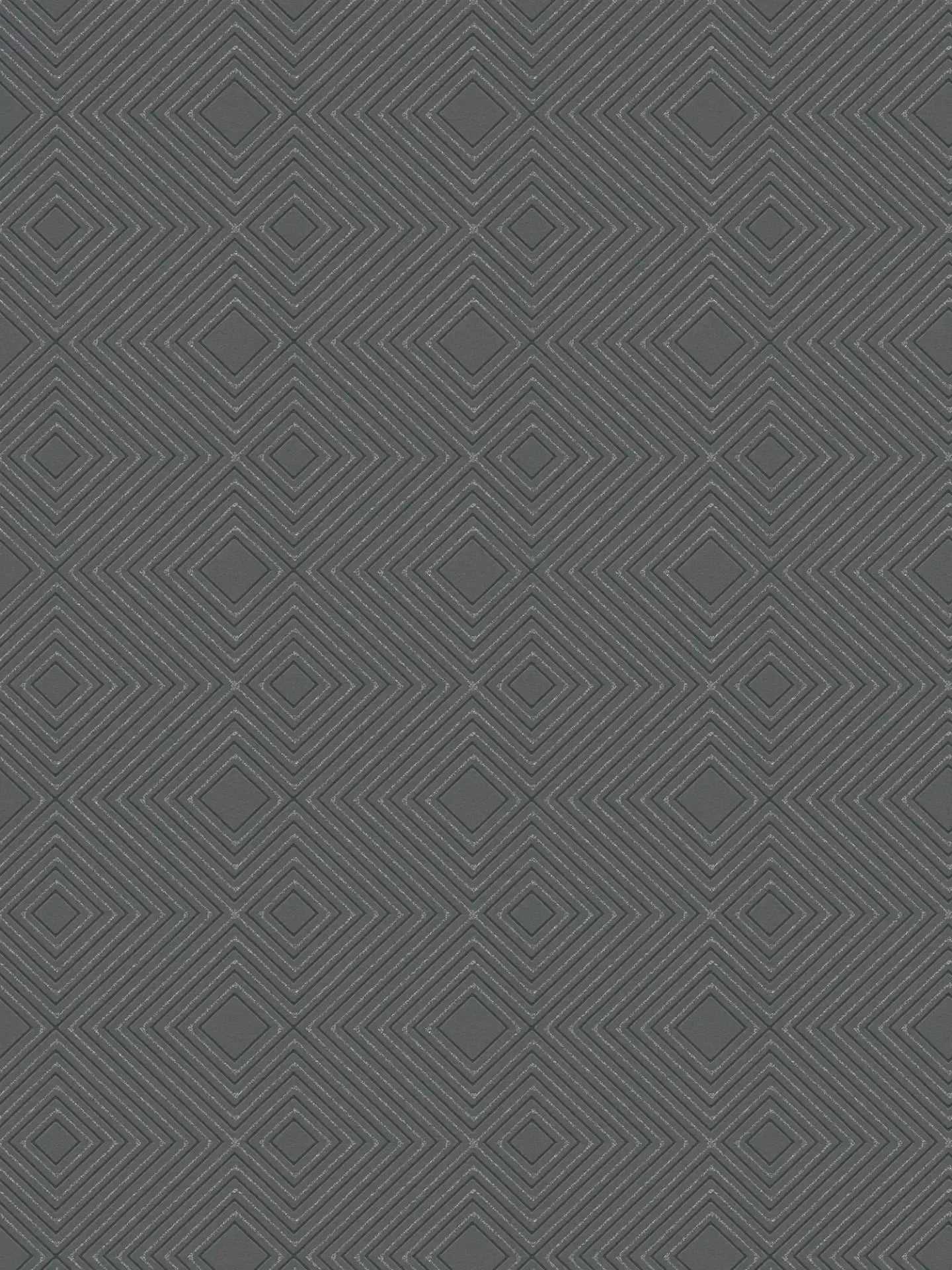 Geometric Glitter Effect Wallpaper - Dark Grey - Discontinuing