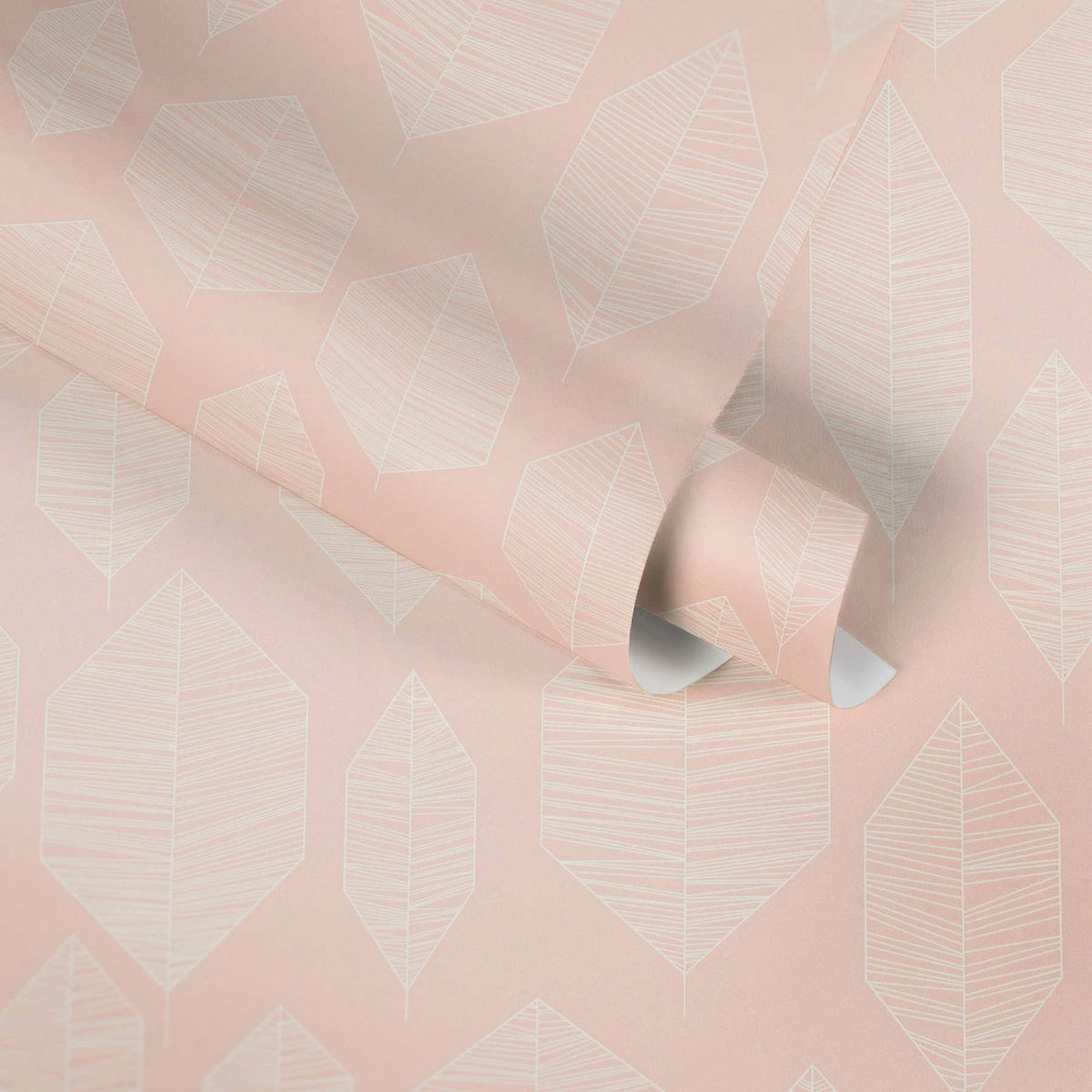 Geo Leaf Vinyl Wallpaper - Peach - Due in January 2027