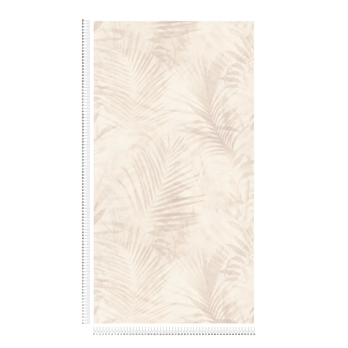 Soft Palm Leaf Vinyl Wallpaper - Cream
