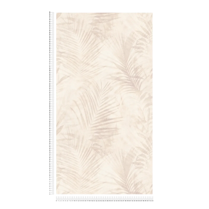 Soft Palm Leaf Vinyl Wallpaper - Cream