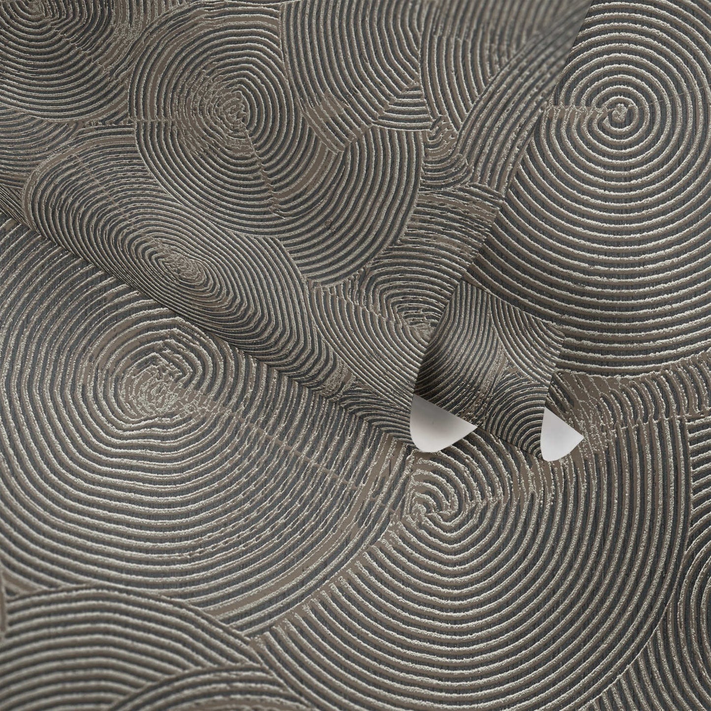 Capetown Clay Wallpaper - Brown, Metallic Black