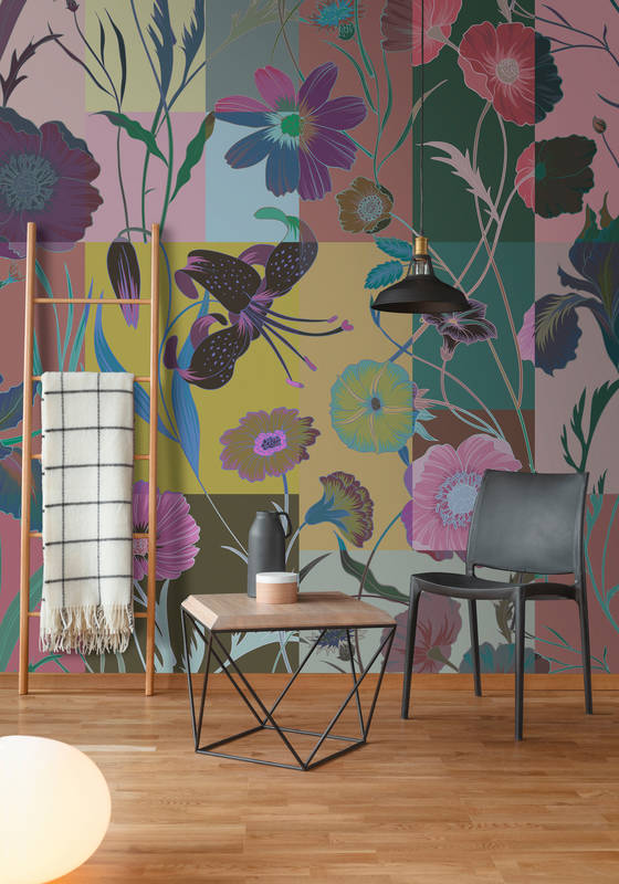 Floral Patchwork Mural Wallpapers (Walls by Patel 2 Collection)