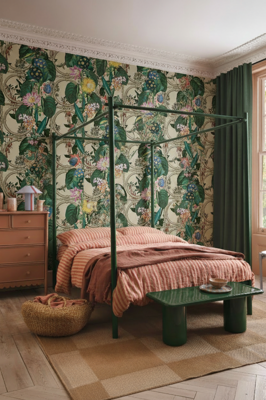 Alata Wallpaper bedroom - pink picture removed