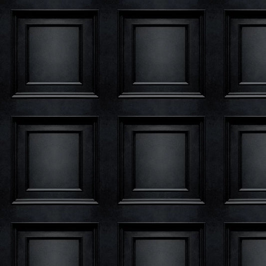 Amara Wood Panel Vinyl Wallpaper - Black