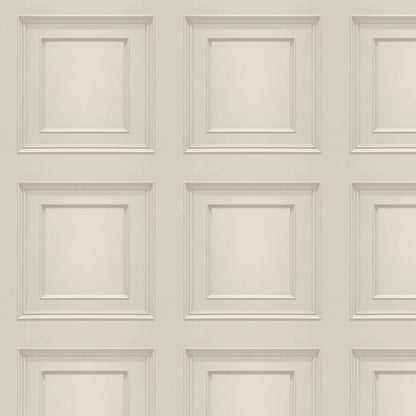 Amara Wood Panel Vinyl Wallpaper - Cream/Pearl