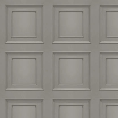 Amara Wood Panel Vinyl Wallpaper - Silver/Grey
