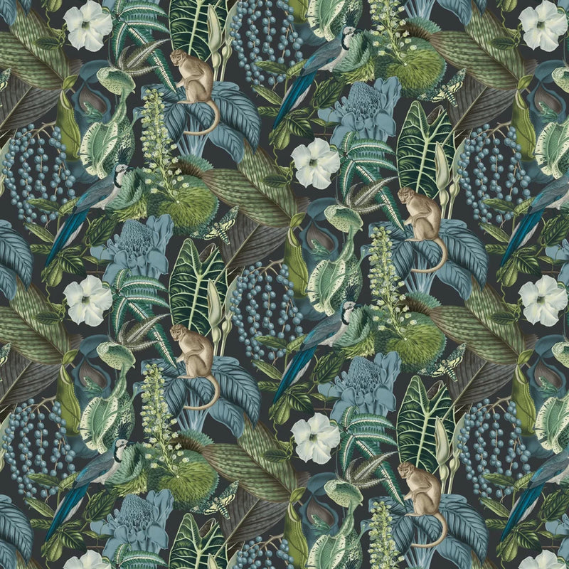 A4 Amazon Reverie Wallpaper Sample - Blue Multi