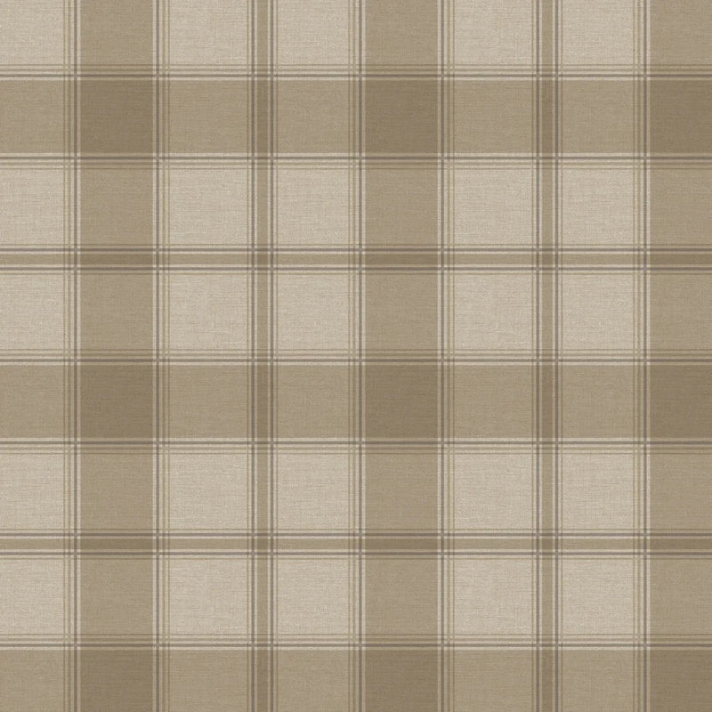 Sample - Carmella Check Wallpaper (Vinyl) - Beige