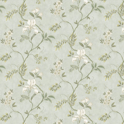 Dancing Iris - Wallpaper - Duck Egg