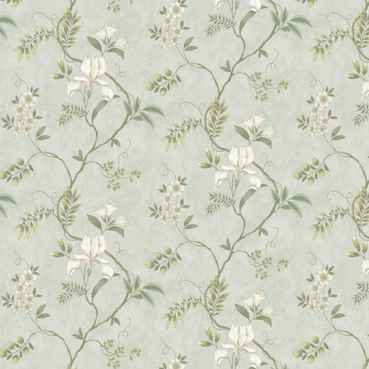 Dancing Iris - Wallpaper - Duck Egg