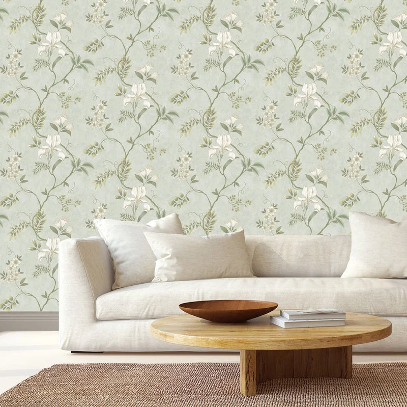Dancing Iris - Wallpaper - Duck Egg