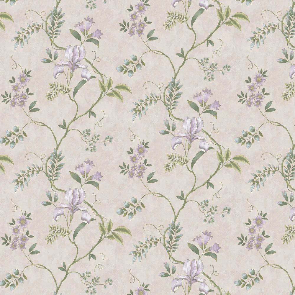 Dancing Iris - Wallpaper - Mauve