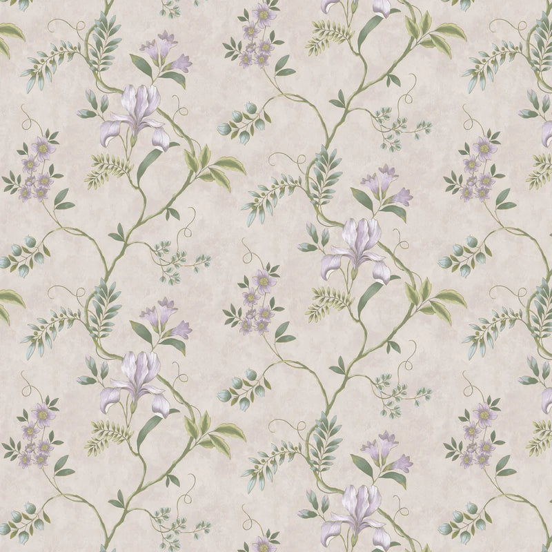 Sample - Dancing Iris - Wallpaper - Mauve