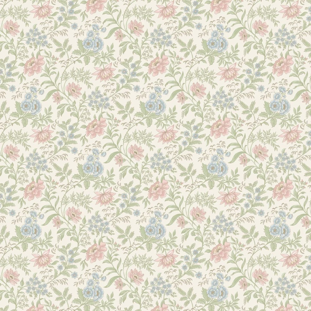 Sample - Garden Muse Wallpaper - Pink/Green