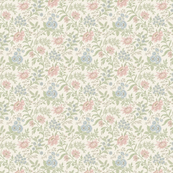 Sample - Garden Muse Wallpaper - Pink/Green