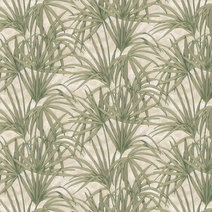 Glitter Palm Leaf Wallpaper - Green