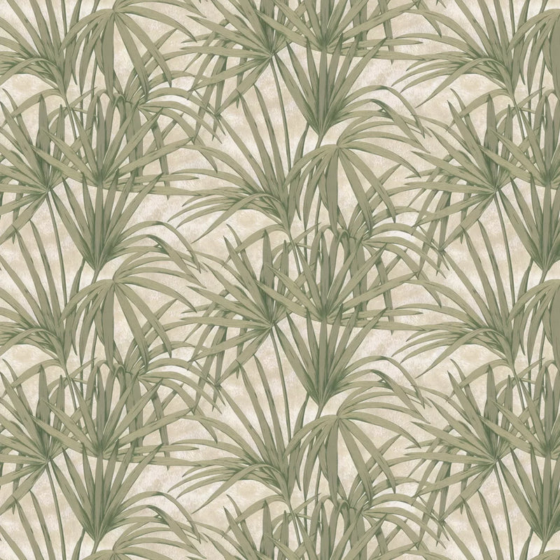 Glitter Palm Leaf Wallpaper - Green